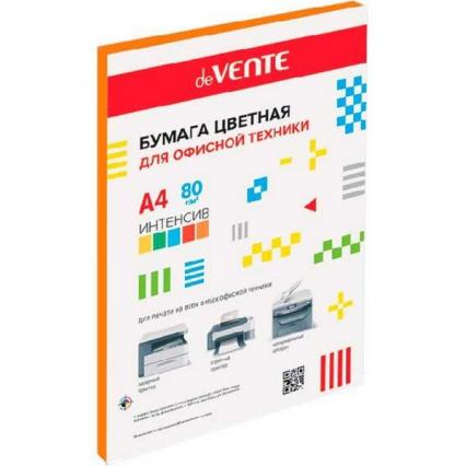 Бумага для офис. техн. А4 050 л. интенсив оранжевый deVENTE 80 г/м2