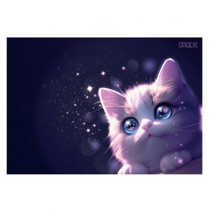 Клеенка для труда ПВХ 350*500 мм Кокос "Любимый котик"