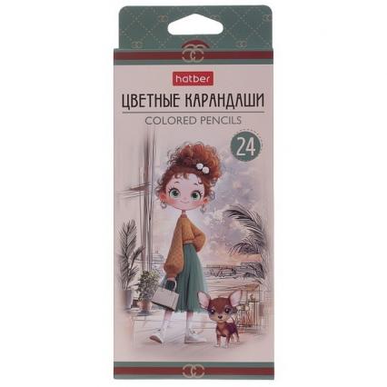 Карандаши 24 цв. Х "Модница" трехгранные