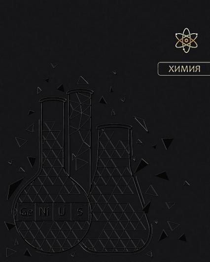 Тетрадь 48 л. кл. Х "Премиум. Химия" 3D лак, 3D фольга, софт-тач