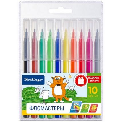 Фломастеры 10 цв. Berlingo "Жил-был кот" вент. колп.