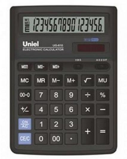 Калькулятор настол. UNIEL UG-610, 16 разр. 193*143*38,4 мм