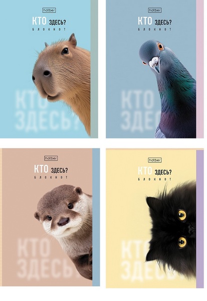Блокнот А6 32 л. клетка Х "Кто здесь?"