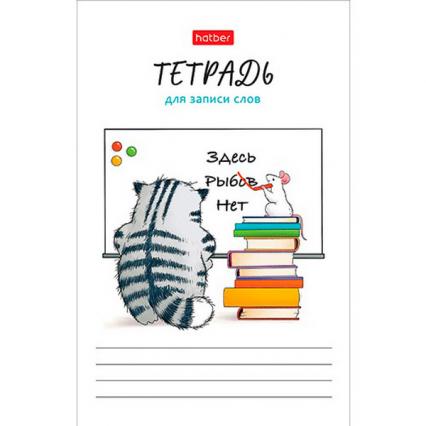 Тетрадь-словарик для записи слов А6 24 л. лин. Х "Приключения кота Пирожка"