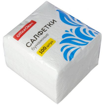 Салфетки 24*24 OfficeClean 100 л., белые