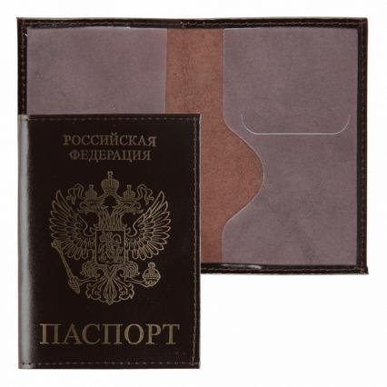 Обложка для паспорта Klerk "Люкс" нат. кожа, бордо