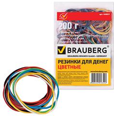 Резинки банк. 200 г d=60 мм Brauberg/Sterling цветные