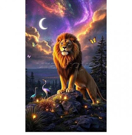 Алмазная мозаика 20*30 см Мастер Класс "Король лев" подрамник