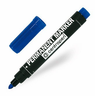Маркер перманент Centropen 2,5 мм син., кругл.