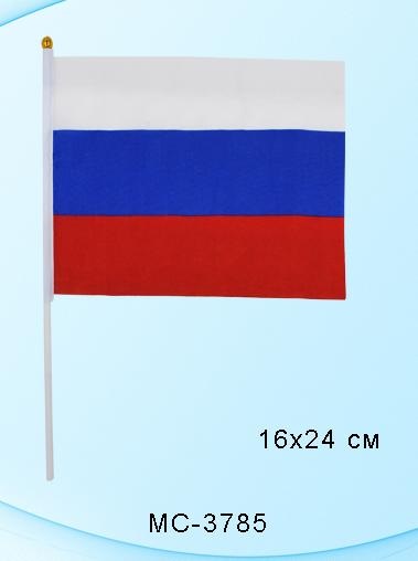 Флаг России 16*24 см без герба, на палочке