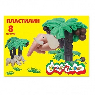 Пластилин 08 цв. Каляка-Маляка 120 г, со стеком