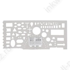 Линейка офицерская 20 см Кокос ЛО-01 прозр.