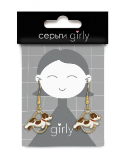 Серьги Girly "Собака"