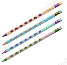 Карандаш пл. с ласт. Berlingo "Metallic Ergo" трехгранный, с выемками