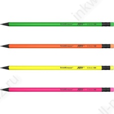 Карандаш пл. с ласт. ЕК "Joy" неон