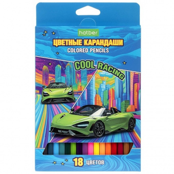 Карандаши 18 цв. Х "Крутые гонки"